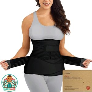 Black KeaBabies Women's 3-in-1 Postpartum Belly Support Recovery Wrap