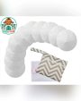 Baby Mall White Women's Reusable Bamboo Nursing Pads 10-Pack