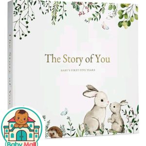 White Gender-Neutral Keepsake Memory Book Baby's First 5 Years