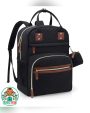 BabyMall Black Gender-Neutral Diaper Bag Backpack