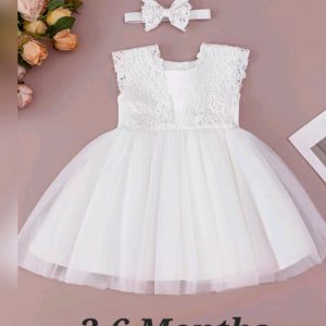 BabyMall246 White Baby Girl's Christening Dress Set 36 Months