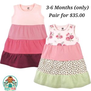 HB. Pink Multi-color Baby Girl's Cotton Dress Set 3-6 Months