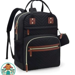 Black Gender-Neutral Diaper Bag Backpack BabyMall