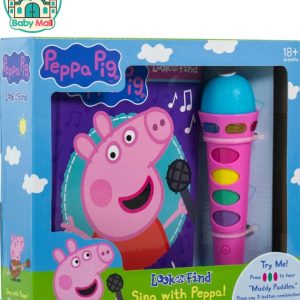 Pink Children's Peppa Pig Microphone and Songbook Set Sing with Peppa!