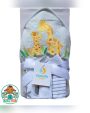 Spasilk Baby Grey Newborn Hooded Bath Towel and Washcloths Set