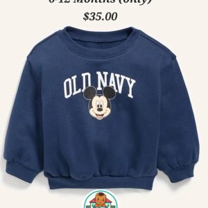 Navy Blue Baby Old Navy Mickey Crewneck Sweater 6-12 Months
