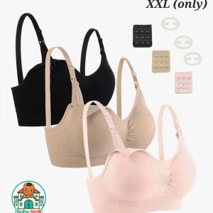 Baby Mall Multi-color Womens Seamless Nursing Bras (3-Pack) XX-Large