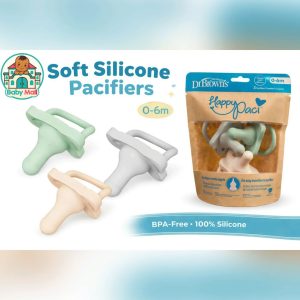 Dr. Brown's Assorted Colors Baby's Silicone Pacifiers 0-6m (3-Pack)