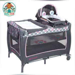 Gray Unisex Baby Trend Lil Snooze Deluxe II Nursery Center Playard