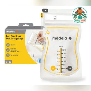 Clear/Yellow Women's Medela Easy Pour Breast Milk Storage Bags 100 Count