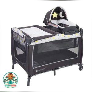 Baby Trend Dark Grey Baby Nursery Center Playard Lil Snooze Deluxe II