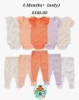 Baby Mall Pastel Multi-color Unisex Baby 10-Piece Onesie and Pants Set 6 Months+