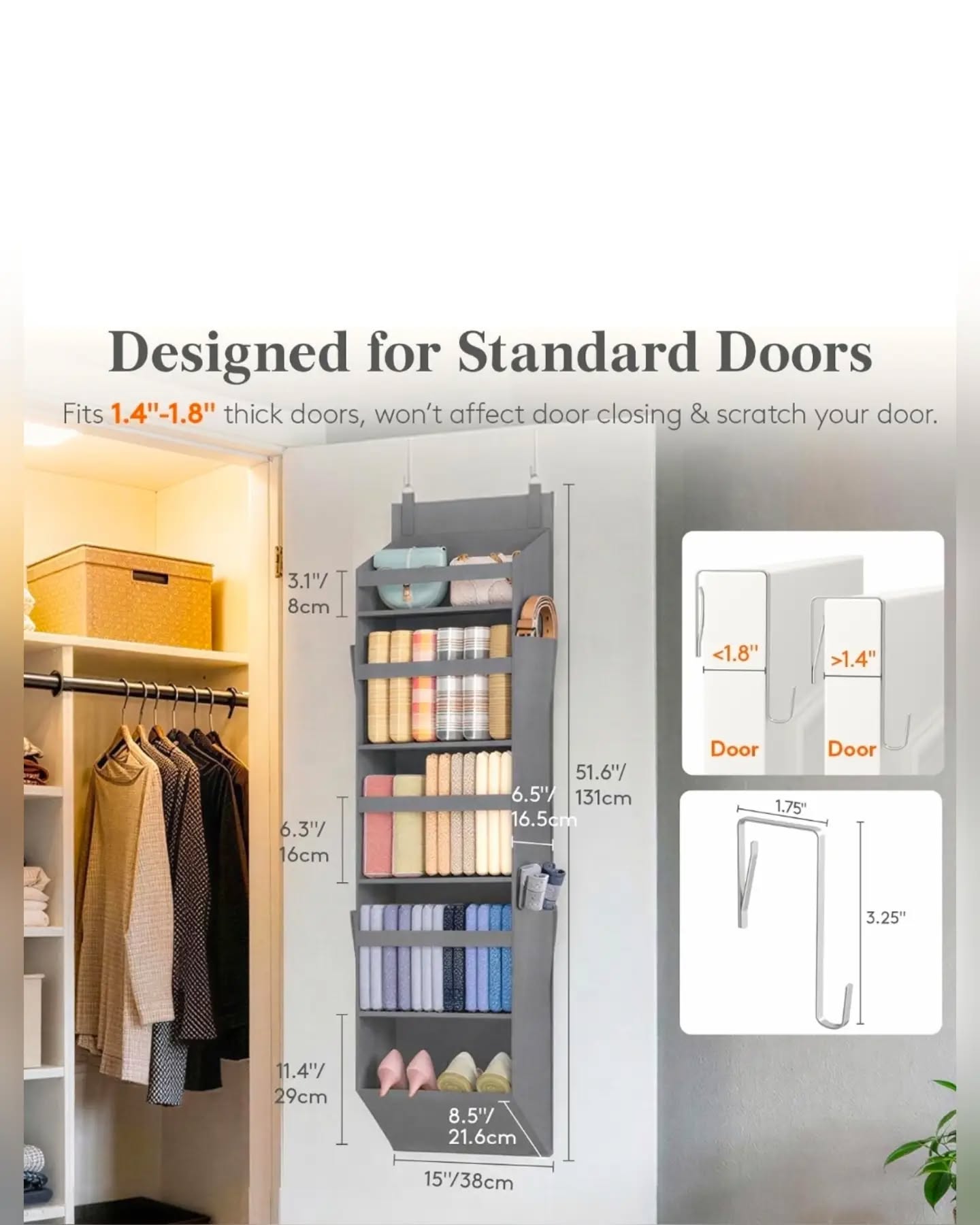Grey Baby Over-the-Door Organizer - Image 2