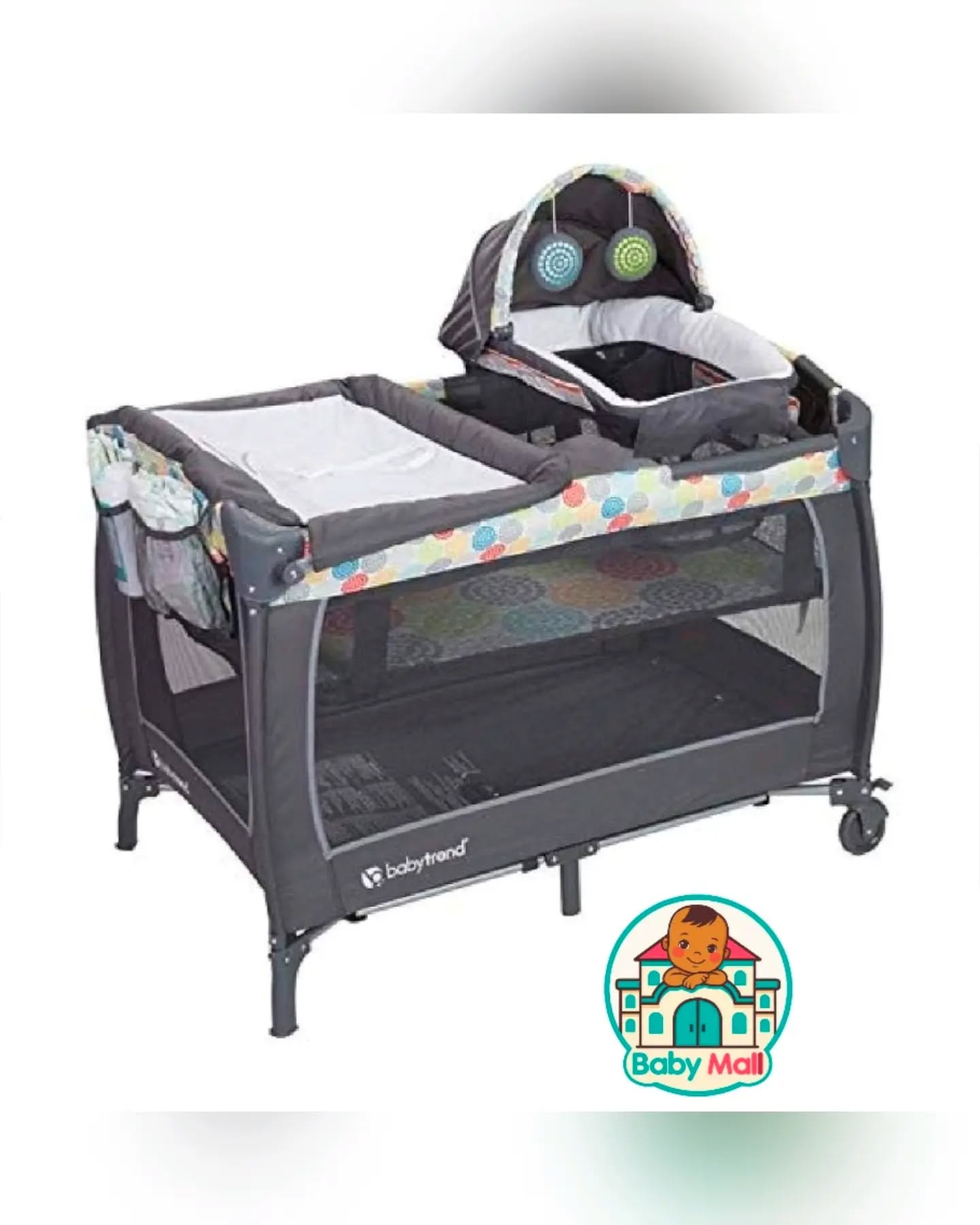 Baby Trend Charcoal Unisex Baby Deluxe Nursery Center Playard