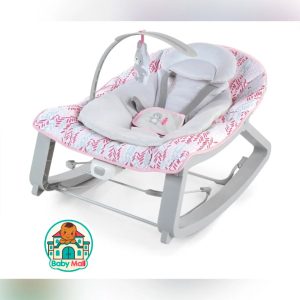 Ingenuity Pink and Grey Baby Bouncer & Rocker Infant to Toddler