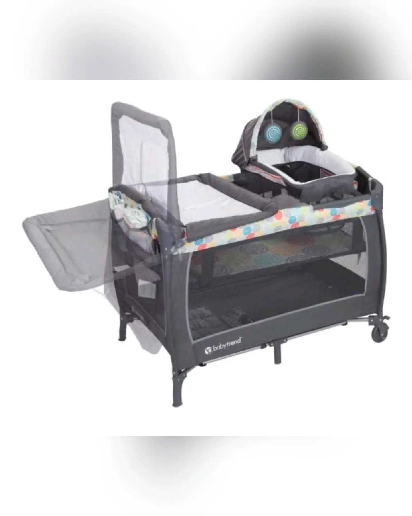 Baby Trend Charcoal Unisex Baby Deluxe Nursery Center Playard - Image 3