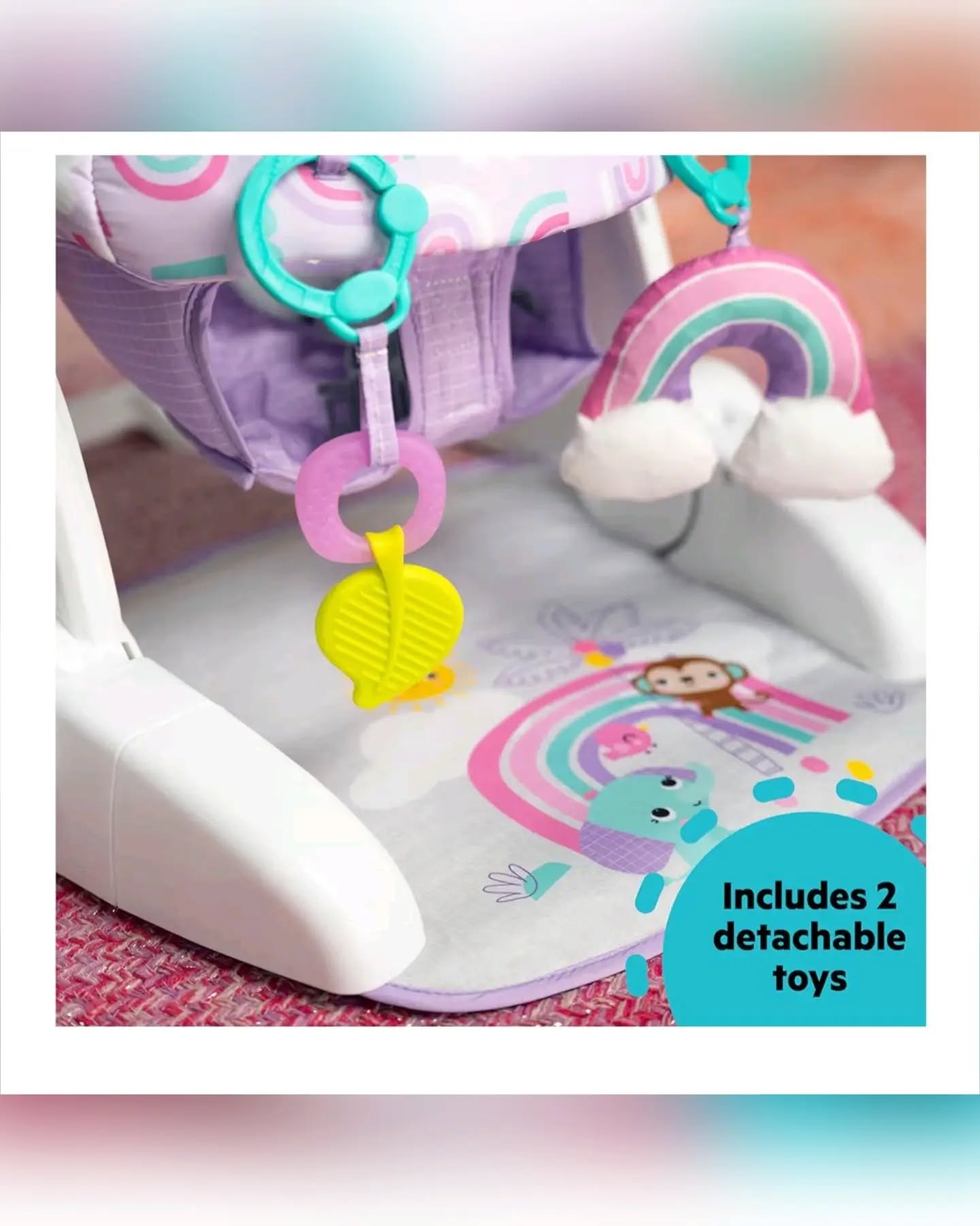 Bright Starts Purple Baby's Learn-to-Sit Floor Seat - Image 3