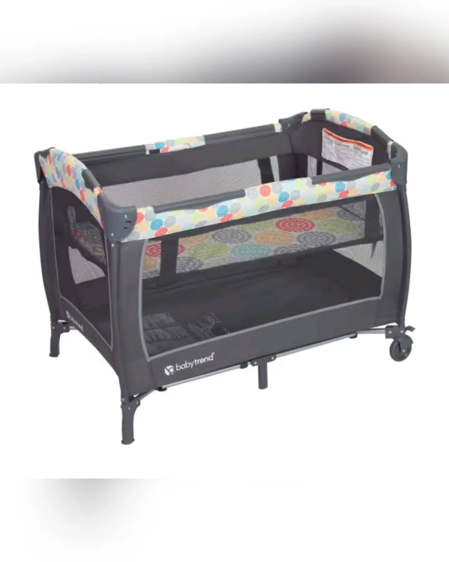 Baby Trend Charcoal Unisex Baby Deluxe Nursery Center Playard - Image 2