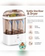 White Bar Baby Bottle Sterilizer & Dryer 2-Layer Electric Steam Sanitizer