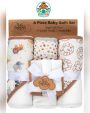 White Unisex Baby 6-Piece Hooded Towel & Washcloth Set Baby Essentials