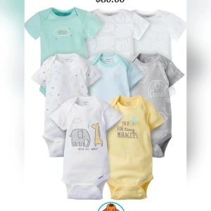 Gerber Multi-color Gender Neutral Baby Bodysuit Set Preemie
