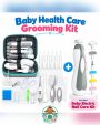 Grey and White Unisex Baby Healthcare Grooming Kit with Electric Nail Care Set