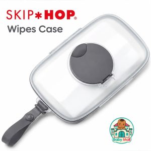 Clear and Grey Skip Hop Baby Wipes Case & Dispenser