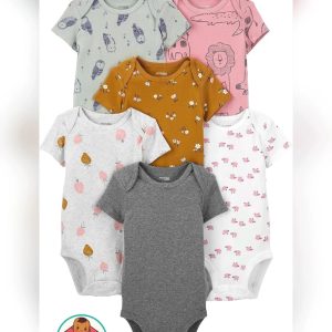 Simple Joys Multi-Color Baby Bodysuit Set 6-9 Months