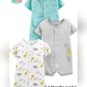 Carter's Simple Joys Baby Animal Print Romper Set 0-3 Months