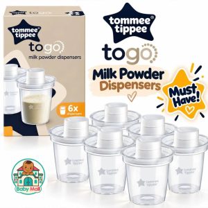 Clear Tommee Tippee ToGo Milk Powder Dispensers 6-Pack