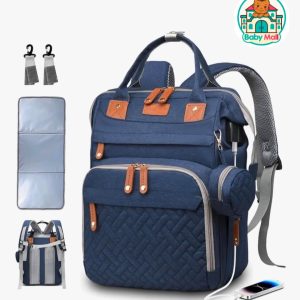 Baby Mall Navy Blue Unisex Multi-Functional Diaper Backpack