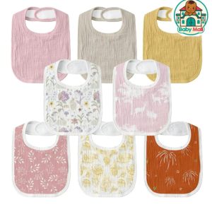 BabyMall246 Assorted Unisex Baby Muslin Bib Set 8-Piece