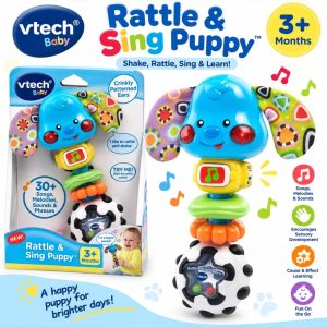 VTech Baby Blue Rattle & Sing Puppy 3+ Months