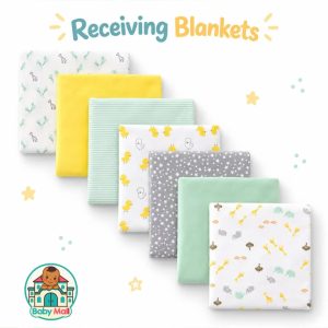 Multi-color Carters Baby Receiving Blankets Pack of 7