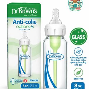 Dr. Brown's Clear Baby Bottle 8 oz/250 mL, Narrow