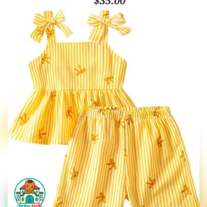 Yellow Baby Girl Two-Piece Outfit 9-12 Months