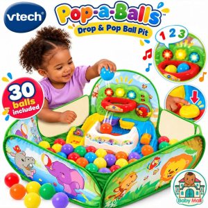 Green Toddler Interactive Ball Pit VTech Pop-a-Balls Drop & Pop with 30 Balls