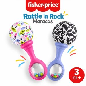 Fisher-Price Multi-color Baby Rattle Maracas 3 Months+