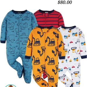 Baby Mall Multi-color Baby 4-Pack Sleep N Play Footies Newborn
